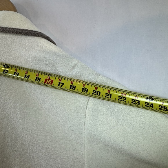 Vintage Patchwork Fleece Jacket Cabin Snowflake Winter Cottagecore L - Picture 10 of 10